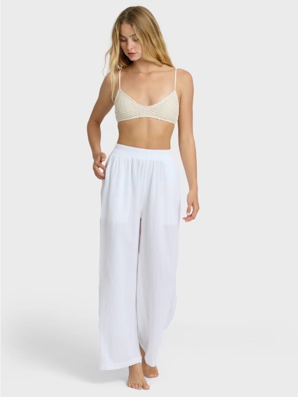Billabong Follow Me Pants in Salt Crystal Size Medium NWT